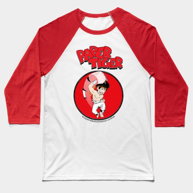 Paper Tiger - Tiger Claw Uppercut Baseball T-Shirt by tyrone_22